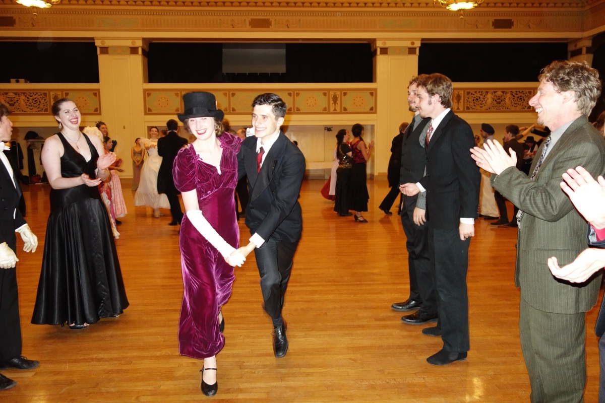 Dancing Sir Roger de Coverley at the Gaskell Ball