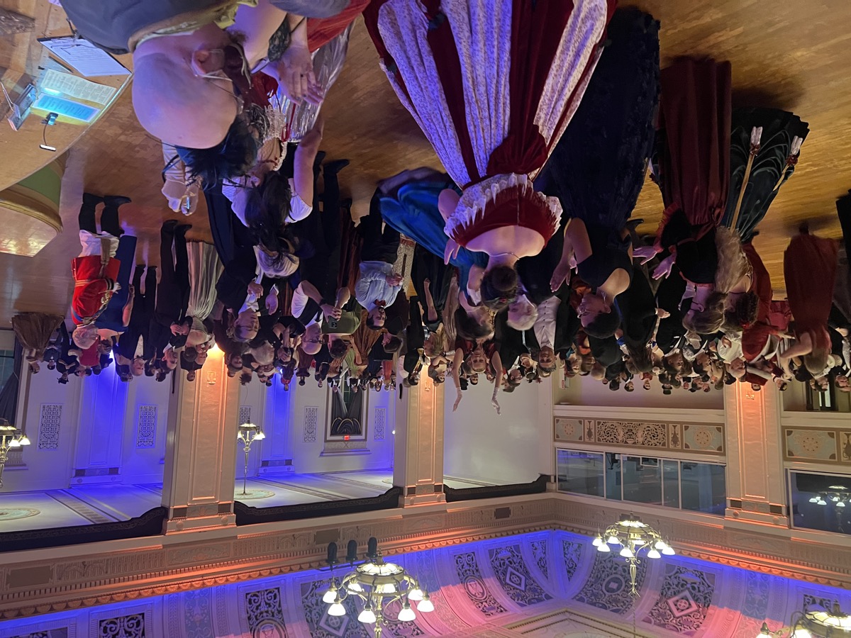 Wide view of the elegant Gaskell Ball